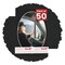 Black Suede Mat Board for 12x18 Frames - Oval Opening for 11x16 Photos